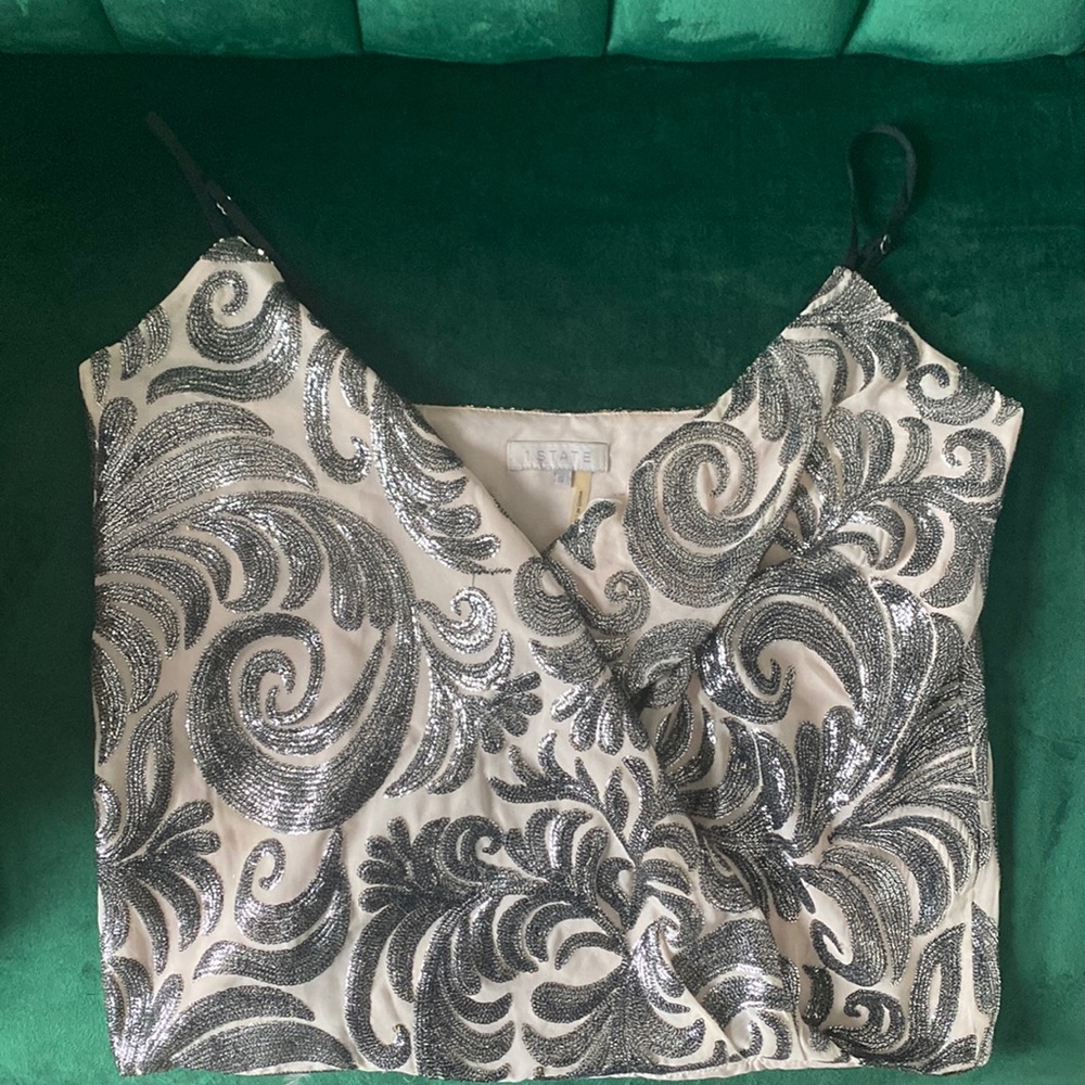 Sparkle wrap tank top